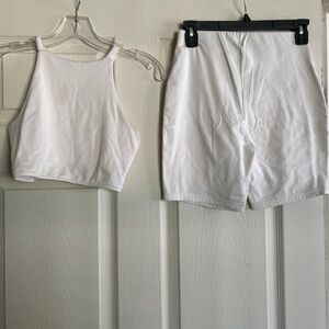 Small white Amazon work out set